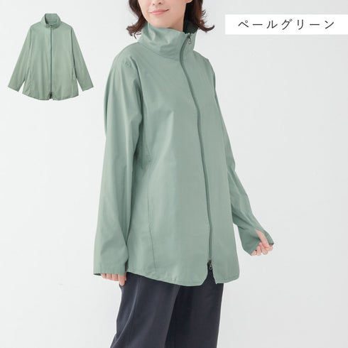 首をしっかりカバーするUVカットロングブルゾン.|s12